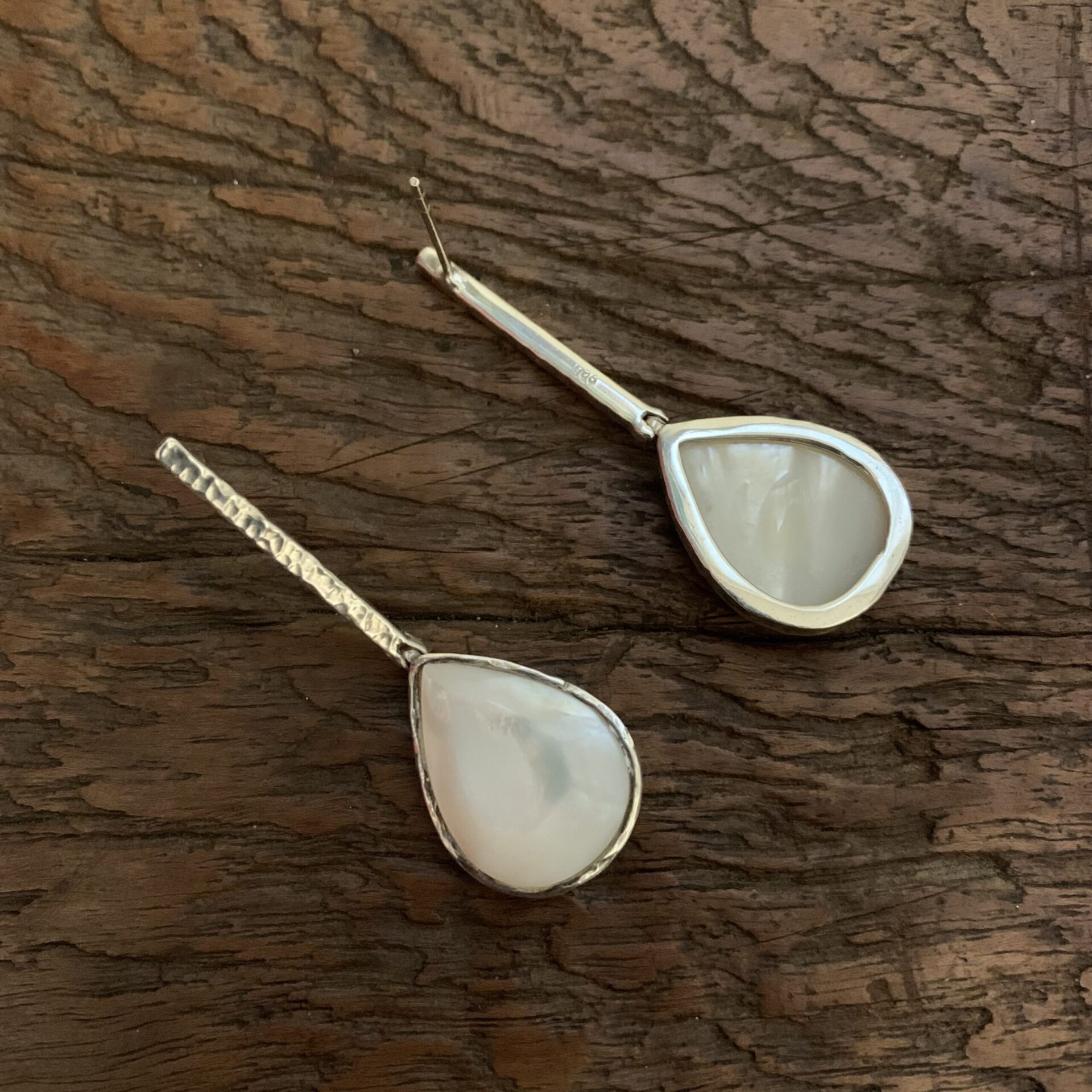 Orecchini A Goccia In Argento Con Opale Bianco Fuoco - Lab-Created - Gioielli Donna